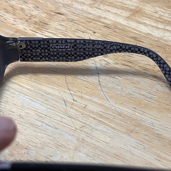 Coach Women’s Black Sunglasses White Monogram Inside - Picture 7 of 8
